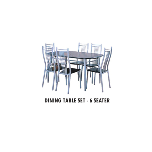 SS 6 Seater Dining Table Set