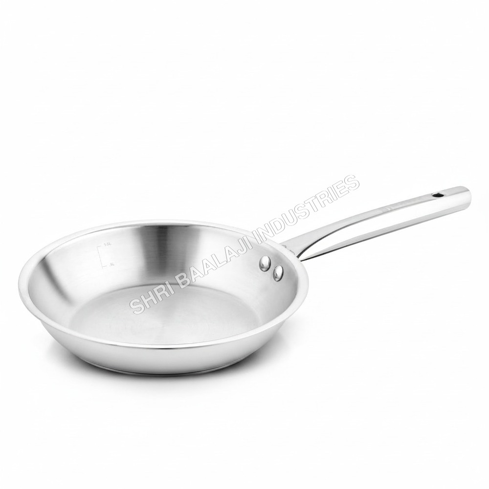 Fry Pan - Food Grade Stainless Steel, 8-10 Inch, Silver | Induction Compatible, Oven Safe, Dishwasher Safe, Corrosion Resistant
