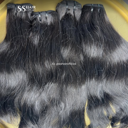 Machine Weft Hair Extensions Silky Indian Human Hair Bundle sew in weave