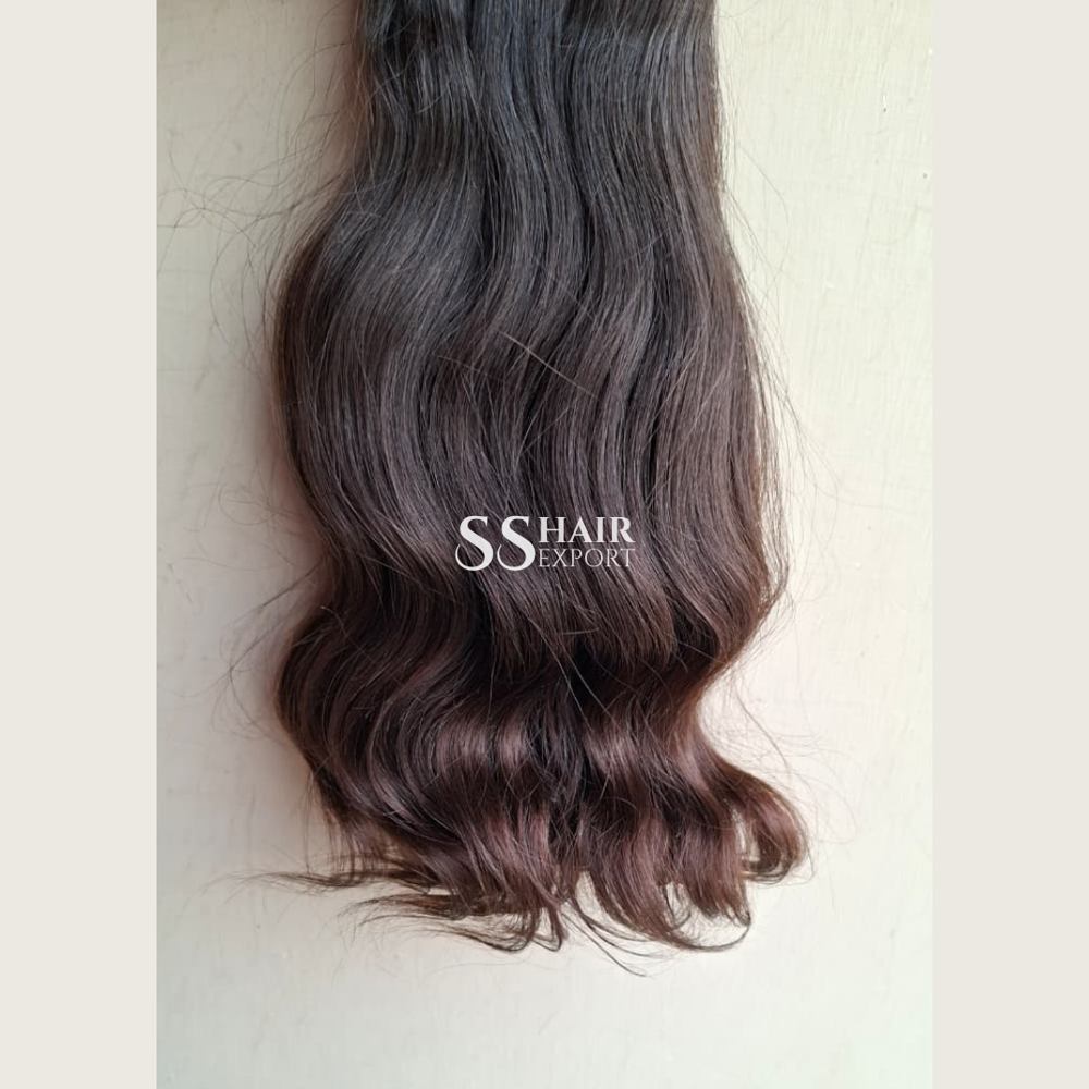 South Indian Raw Human Hair Bundles Weft Hair Extension Sew In Natural Texture