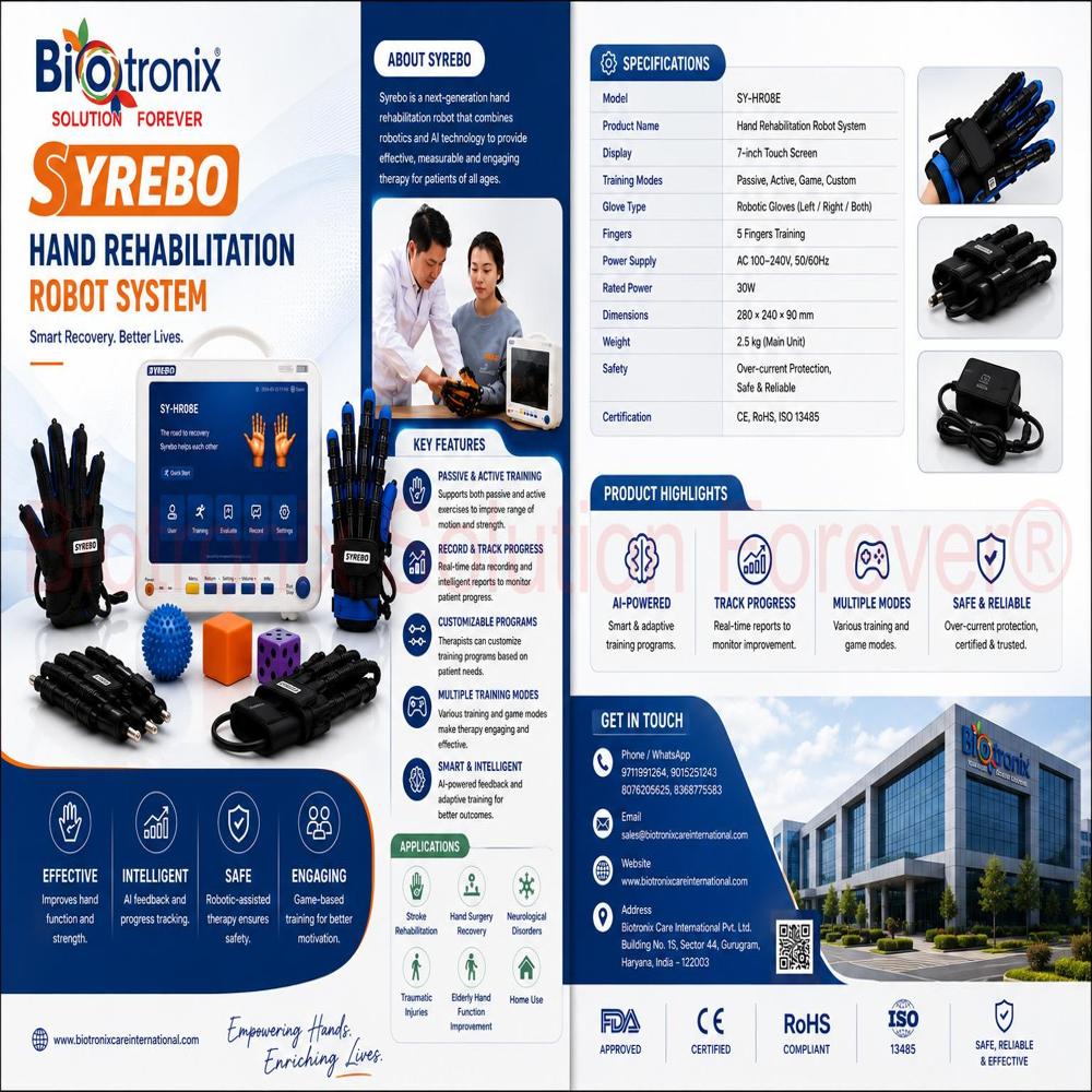 Syrebo C12 Robotic Hand Rehabilitation System For Stroke Recovery Patients