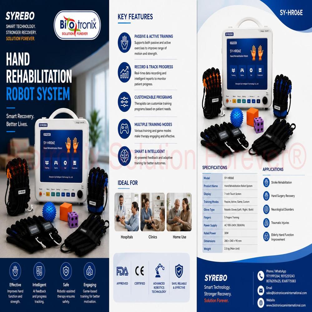 Syrebo C12 Robotic Hand Rehabilitation System For Stroke Recovery Patients