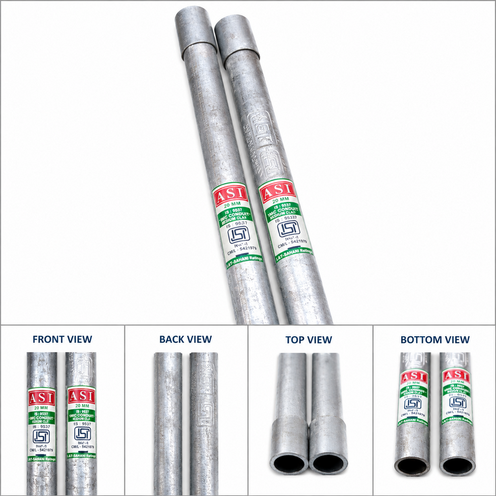 Gi Conduit Pipe - Galvanized Iron, 500g Weight, Silver Color | High Material Hardness, Corrosion & Abrasion Resistance, Extreme Temperature Endurance