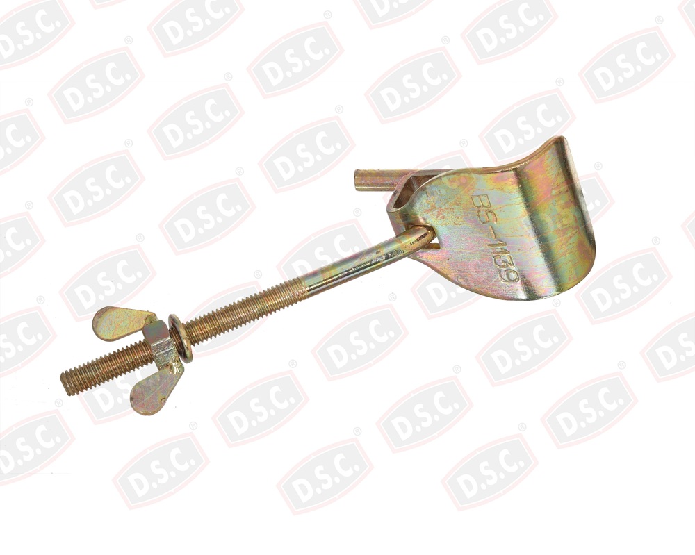 Ladder Clamp - Mild Steel, Galvanized Finish, Metallic | Hook-and-Clamp with Manual Lock, High Tensile Strength, Anti-Slip