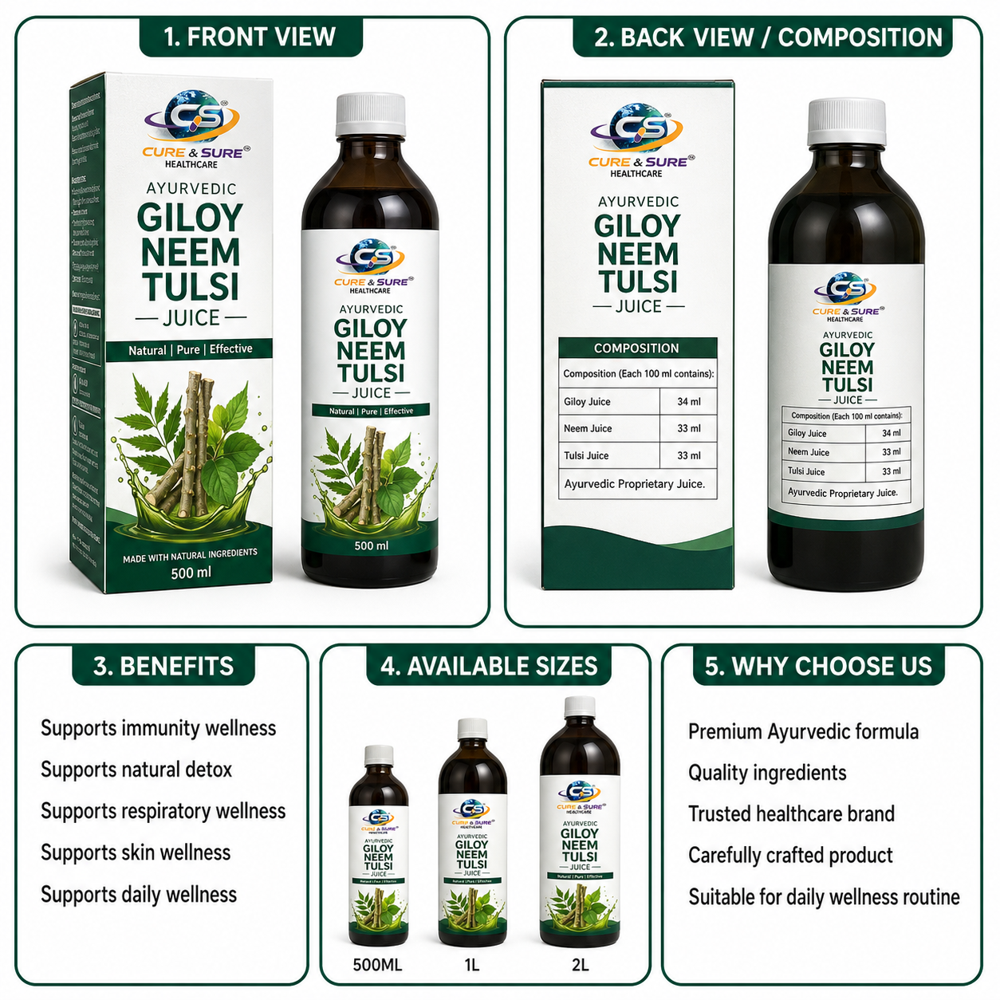 Ayurvedic Giloy Neem Tulsi Juice Third Party Manufacturing 