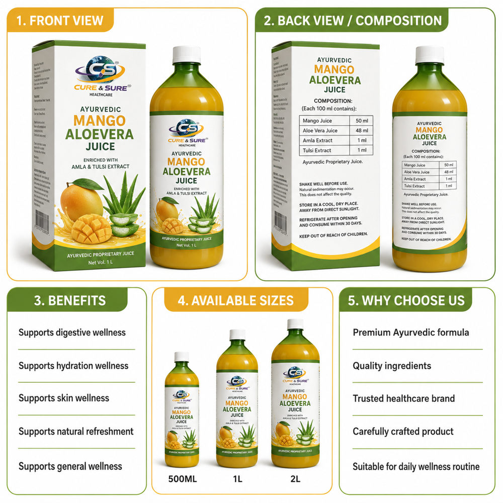 Ayurvedic Mango Aloevera Juice Third Party Manufacturing