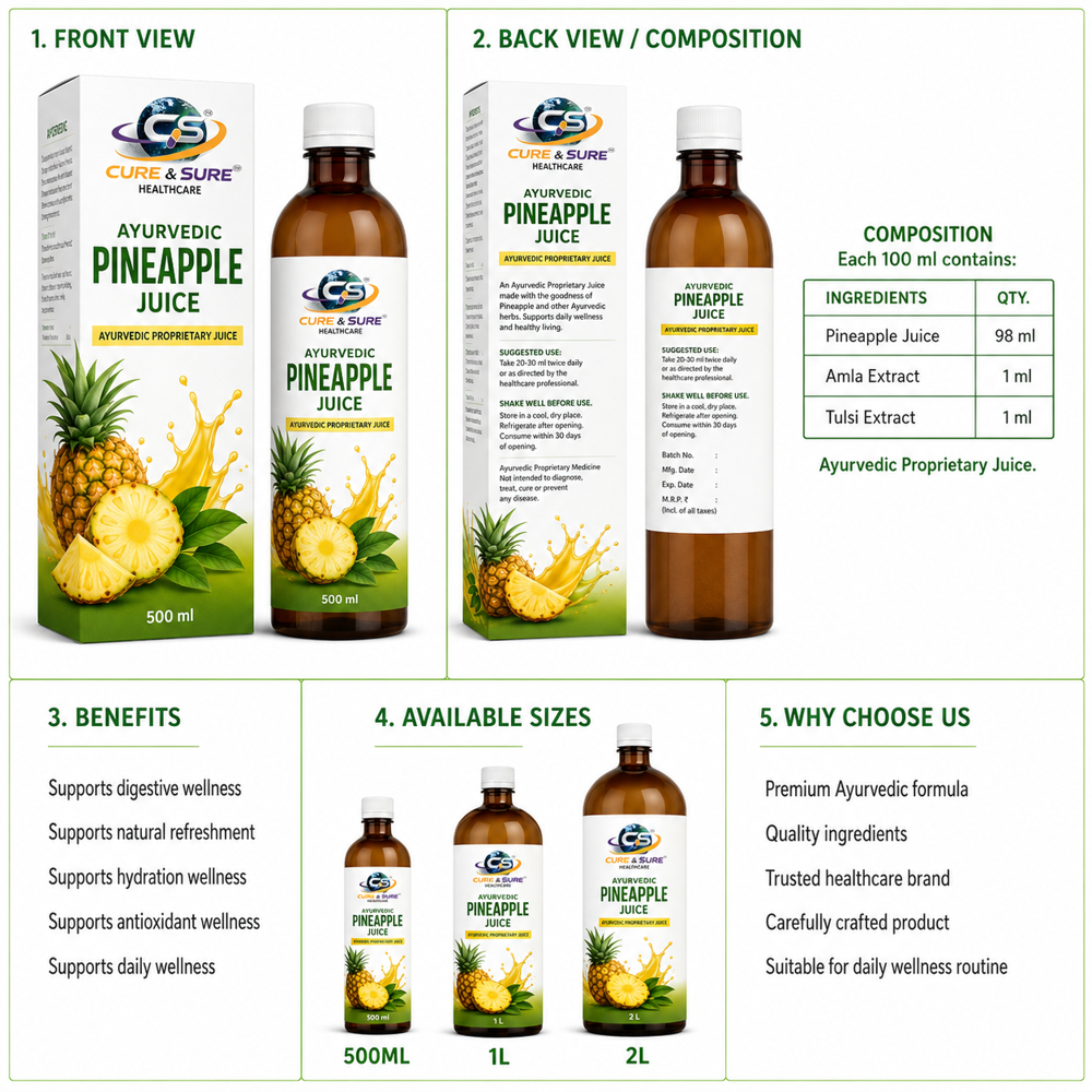 Ayurvedic Pineapple Juice Third Party Manufacturing 