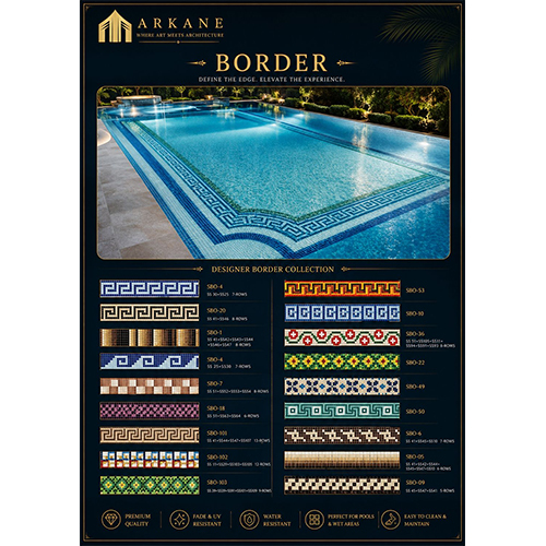 Crystal Glass Mosaic Border Tiles