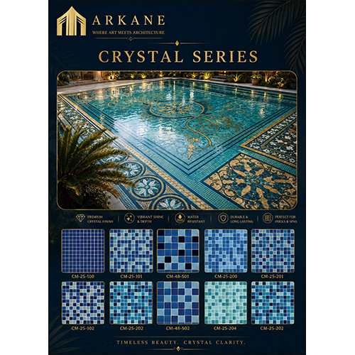 Crystal Mosaic Tile - Crystal Glass 20x20 Mm, 25x25 Mm, Blue & Mixed Colors, Uv Resistant, Water & Stain Resistant