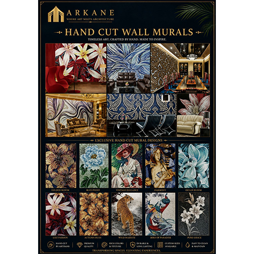 Hand Cut Wall Mural Tile - Design: Custom Artistic