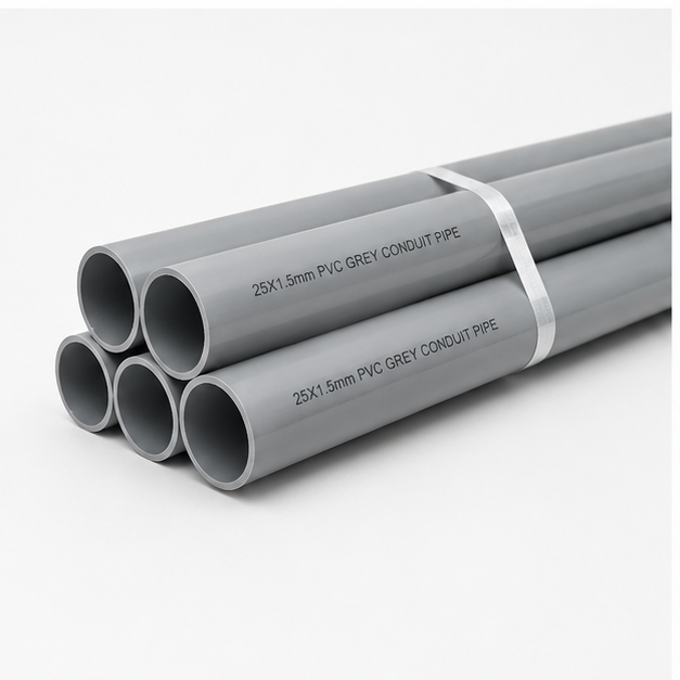 25x1.5mm Grey Medium Duty Conduit Pipes