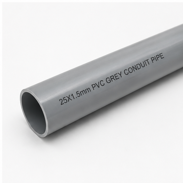 25x1.5mm Grey Medium Duty Conduit Pipes