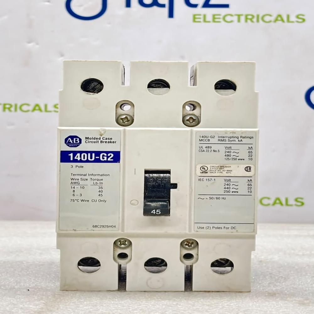 ALLEN-BRADLEY 140U-G2 45A 3POLE MOLDED CASE CIRCUIT BREAKER