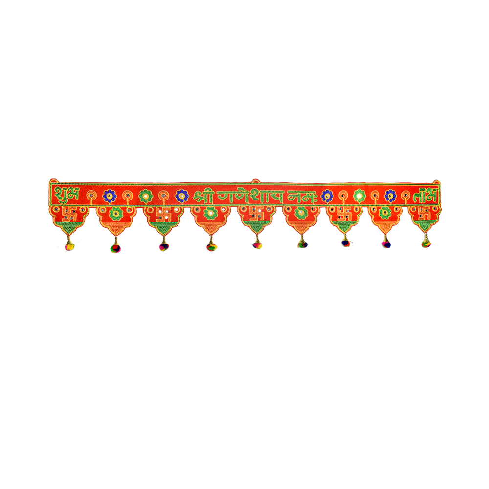 Krishna Handloom Fancy Traditional Door Decoration N 1 - Color: Red