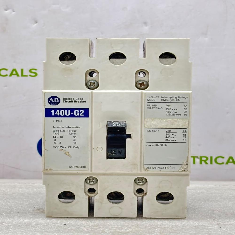ALLEN-BRADLEY 140U-G2 25A 3POLE MOLDED CASE CIRCUIT BREAKER