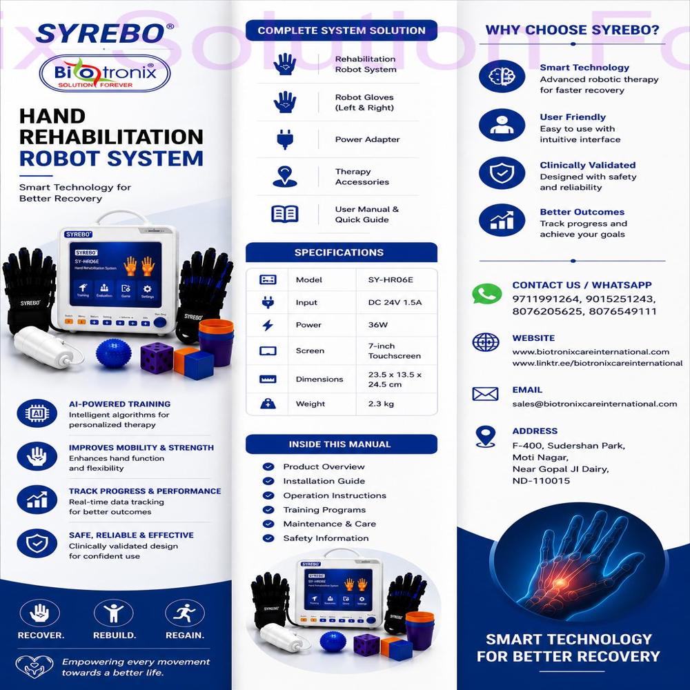 Robotic Hand Rehabilitation Glove For Stroke And Neuro Therapy