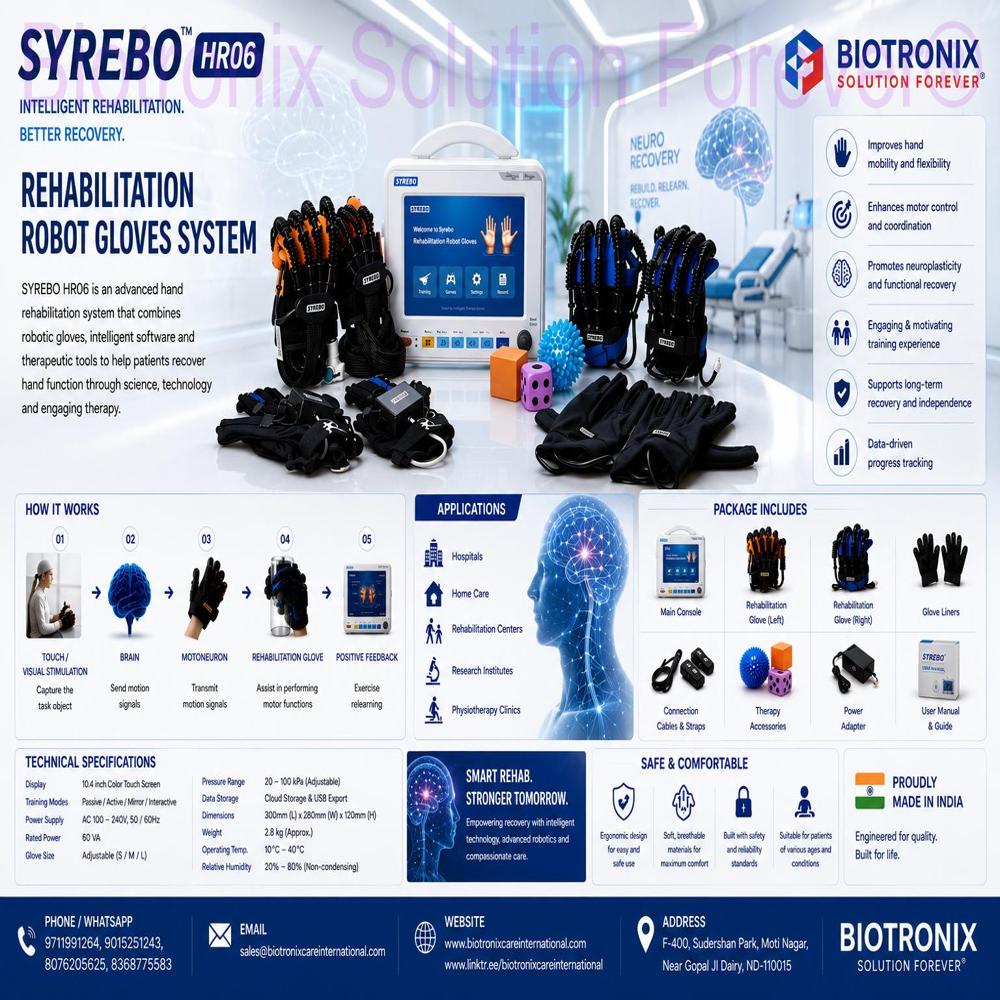 Robotic Hand Rehabilitation Glove For Stroke And Neuro Therapy