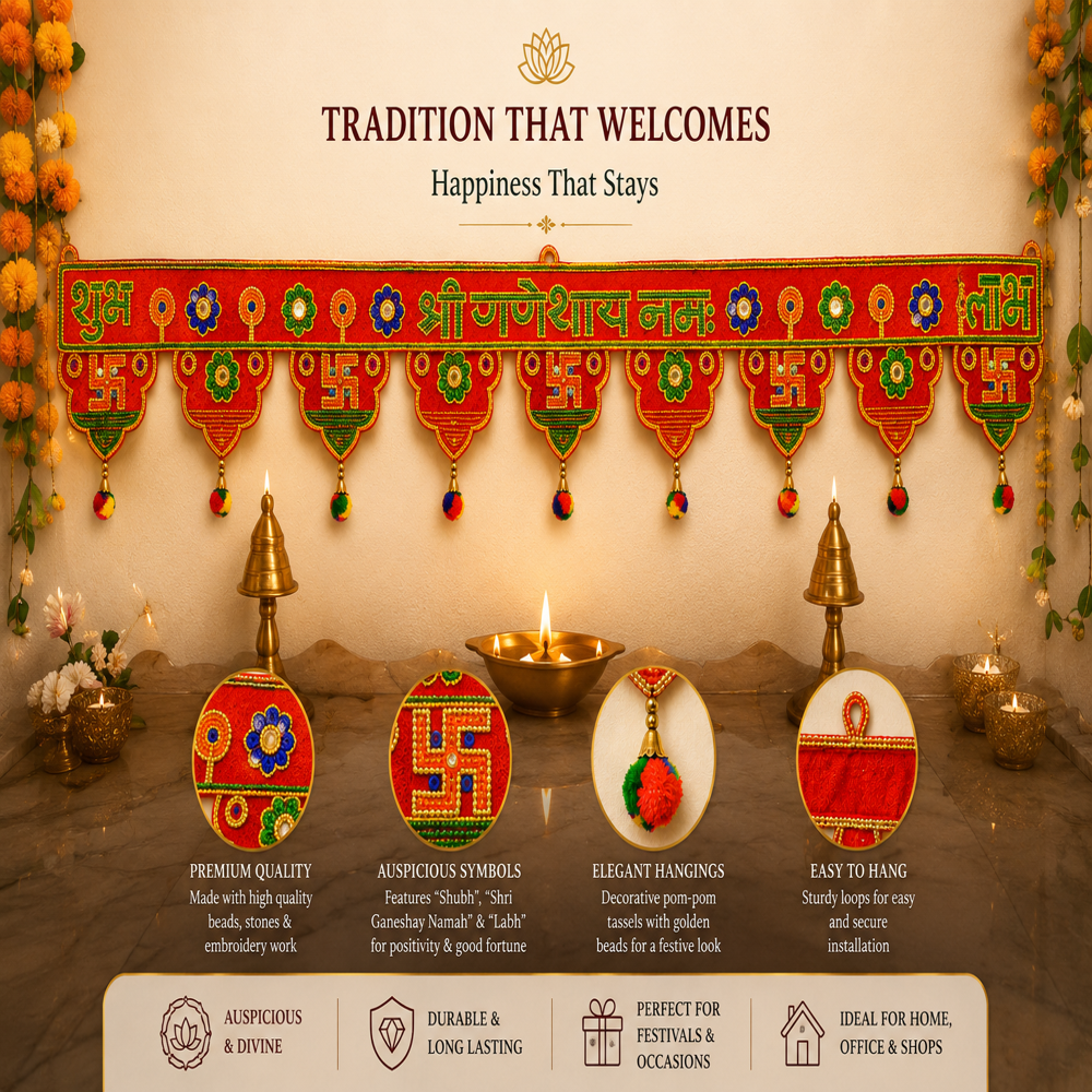 KRISHNA HANDLOOM Traditional Indian Hanging Bandarwal N 7