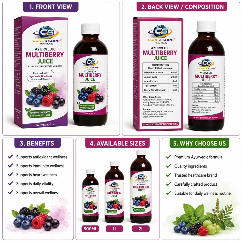 Ayurvedic Multiberry Juice Third Party Manufacturing 