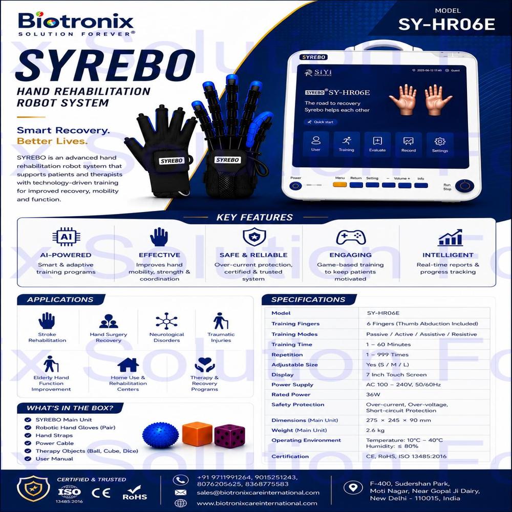 Robotic Hand Rehabilitation Glove For Stroke And Neuro Therapy