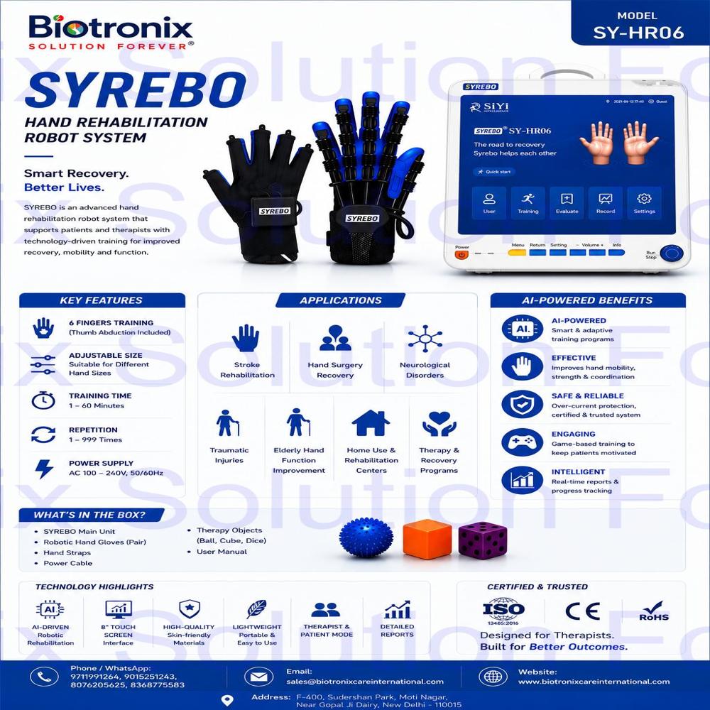 Robotic Hand Rehabilitation Glove For Stroke And Neuro Therapy