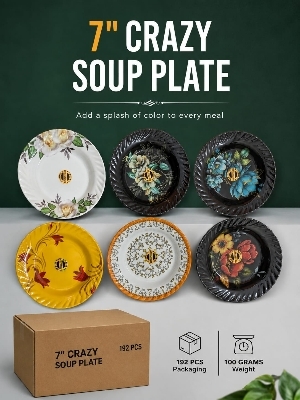 Melamine Soup Plate Deep Plate - Color: Multi Colour