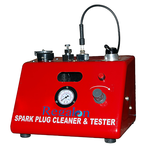 SPCT-002 Spark Plug Cleaner And Tester - Heavy-Duty Metal, 320x220x200mm, Red | Compressed Air Cleaning, High Accuracy, Low Noise, Safety Protection