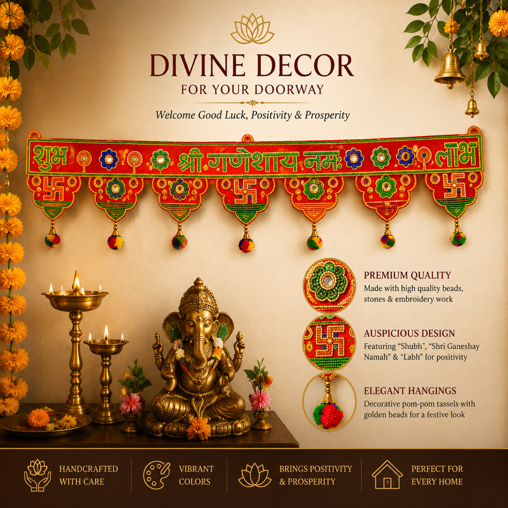 KRISHNA HANDLOOM Decorative Main Door Festival Art N 17