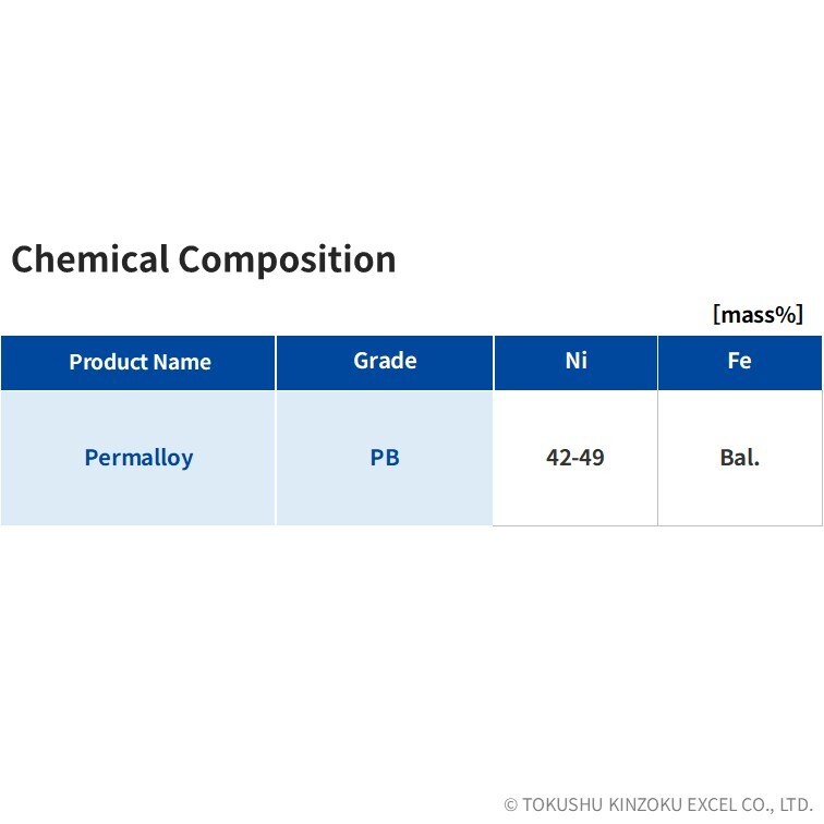 Permalloy B (PB) | Soft Magnetic Alloys
