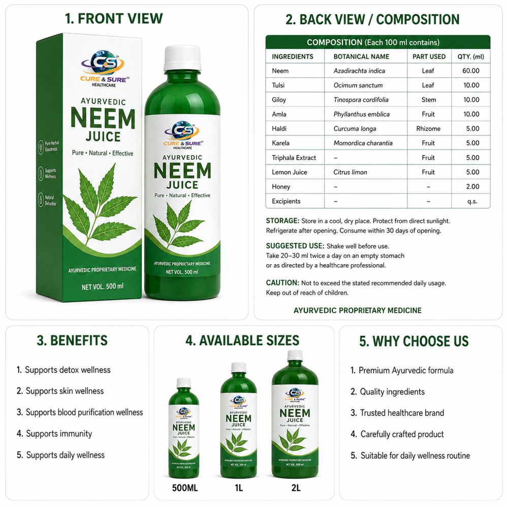 Ayurvedic Neem Juice Third Party Manufacturing