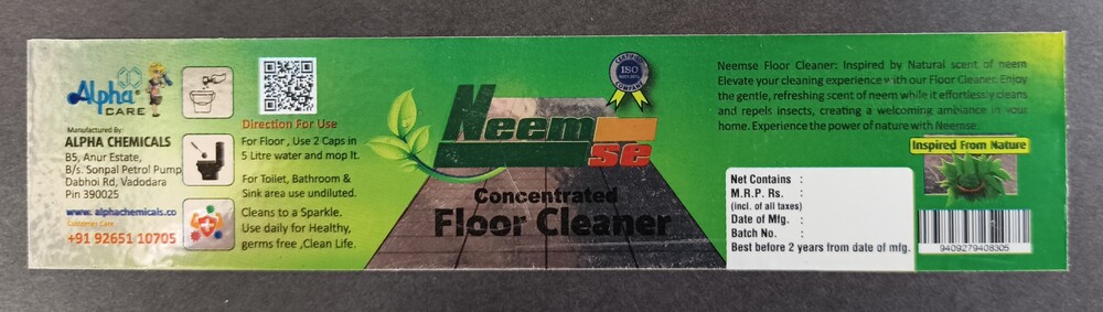 Floor Cleaner Chemical Industry Labels