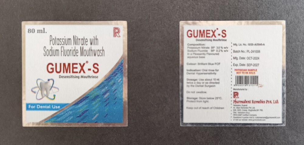 80 ML Dental Use Pharma Labels