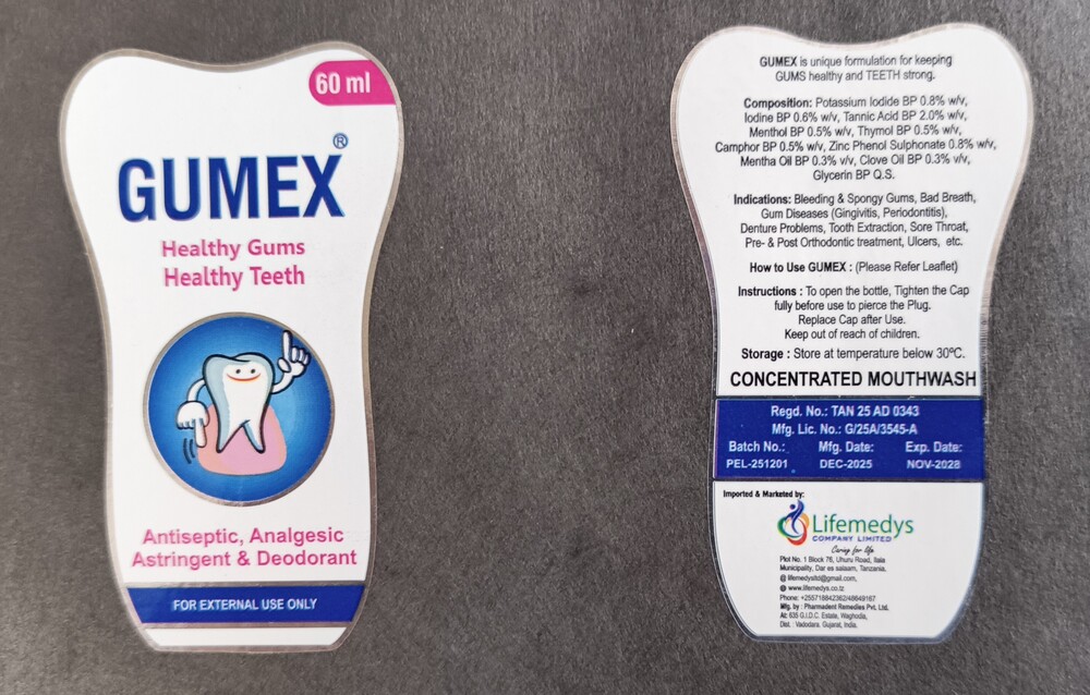 Gumex Pharma Labels