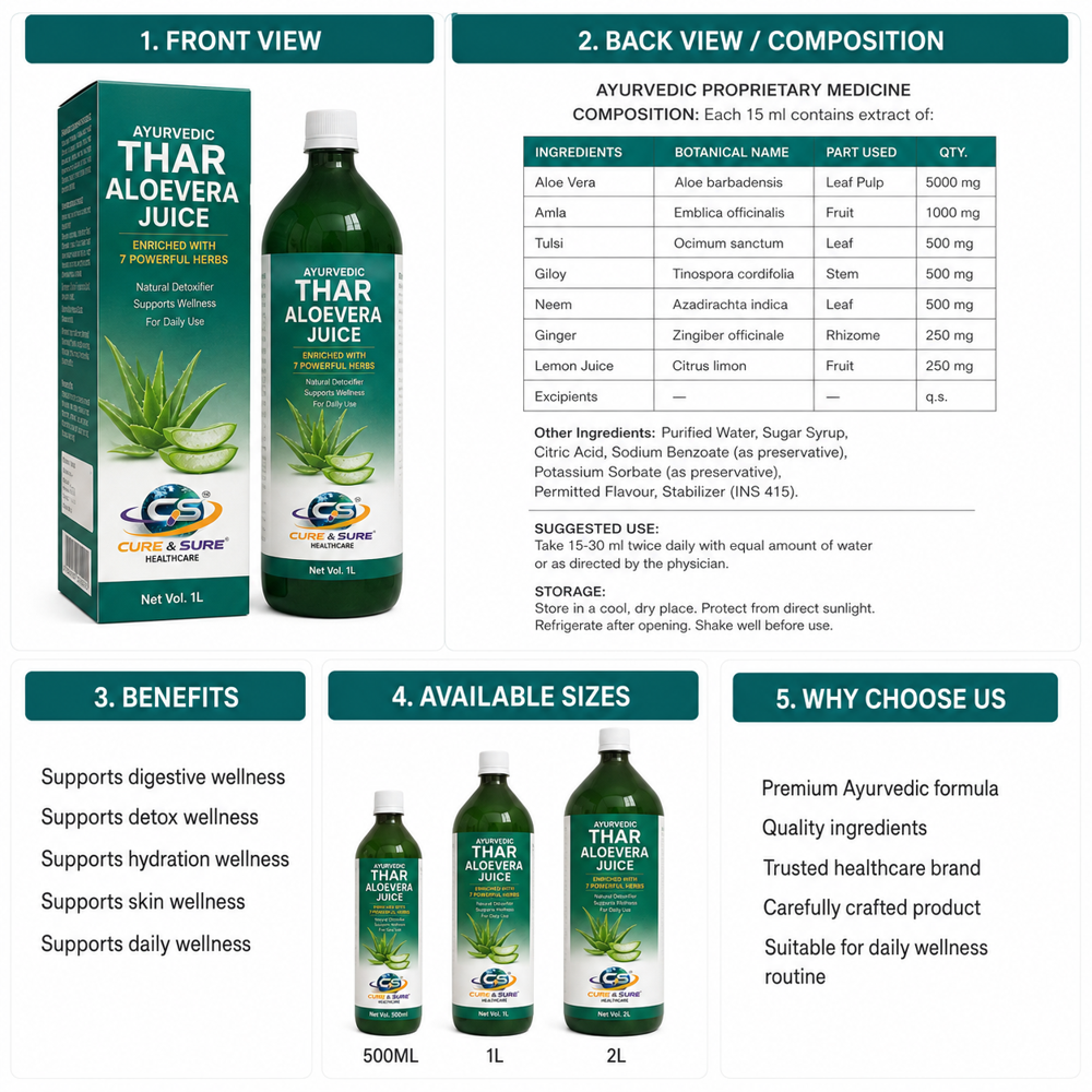 Ayurvedic Thar Aloevera Juice Third Party Manufacturing