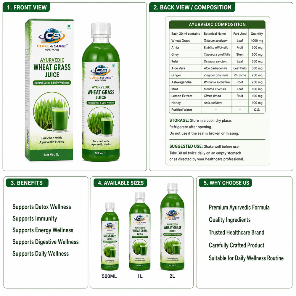 Ayurvedic Wheat Grass Juice Third Party Manufacturing
