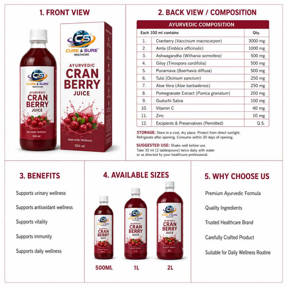 Ayurvedic Cran Berry Juice Third Party Manufacturing