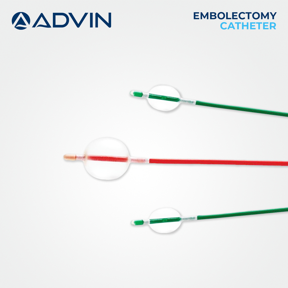 Thrombus Removal Device - Medical Grade Polymer Catheter, 60-80 Cm, Green/red | Balloon Catheter, Radiopaque Marker, Single-use