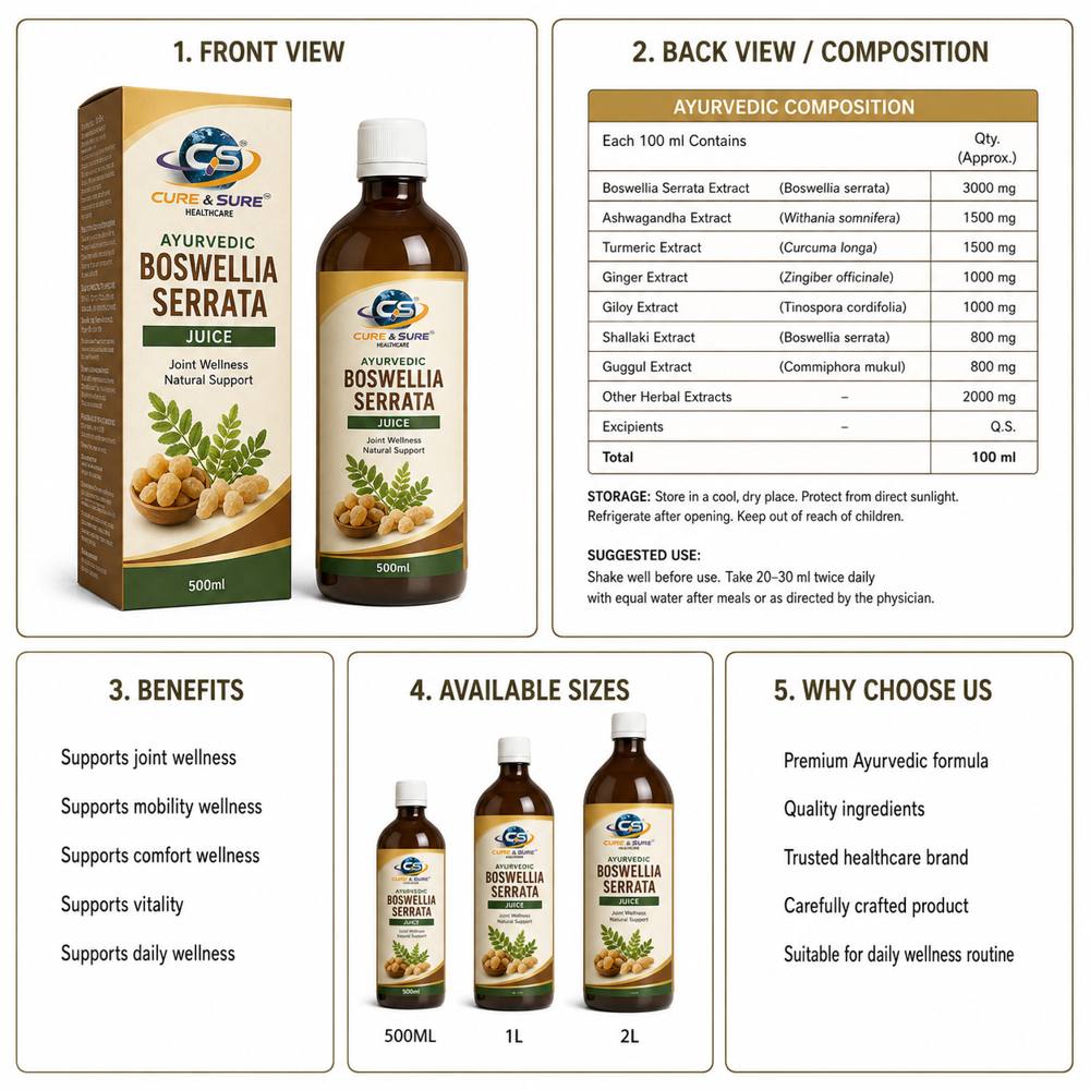 Ayurvedic Boswellia Sereta Juice Third Party Manufacturing