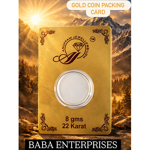 22 Karat 8 GM Gold Coin Packaging Card