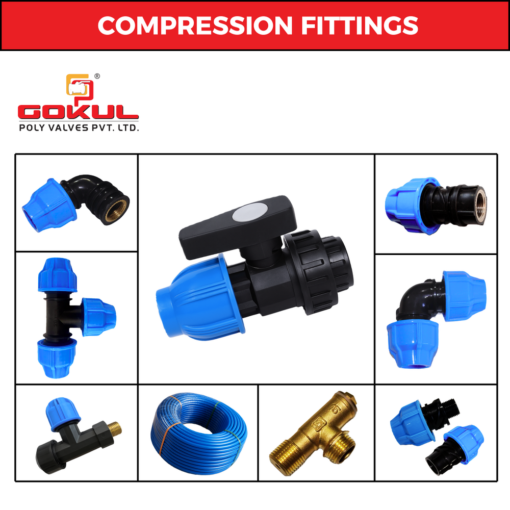 Gokul Hdpe Compression Fitting - Application: Industrial & Water Line