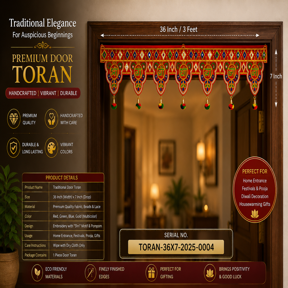 KRISHNA HANDLOOM Handmade Festival Entrance Hanging O 15