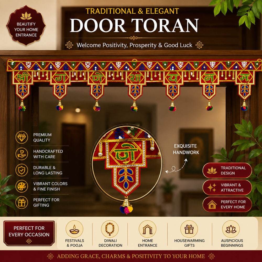 KRISHNA HANDLOOM Decorative Door Hanging with Bells  P 2