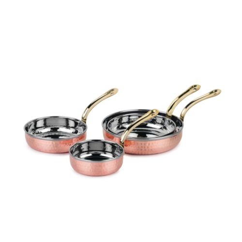 Fry Pan Brass Handle-the Items Shown Are The La Coppera Fry Pan With Brass Handle,