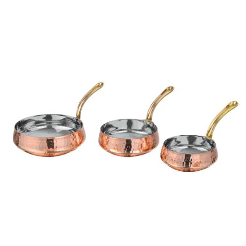 Fry Pan Brass Handle-the Items Shown Are The La Coppera Fry Pan With Brass Handle,