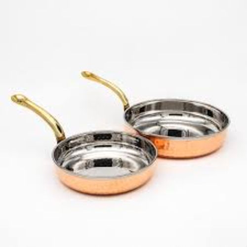 Fry Pan Brass Handle-the Items Shown Are The La Coppera Fry Pan With Brass Handle,