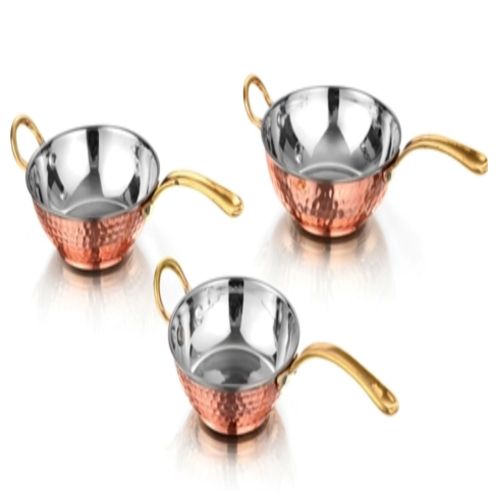 Wok Pan Brass Handle- La Coppera Sauce Pan Brass Handle No. 1 - Capacity: 1400M Milliliter (Ml)