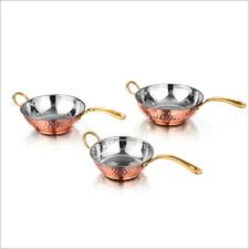 Wok Pan Brass Handle- La Coppera Sauce Pan Brass Handle No. 1