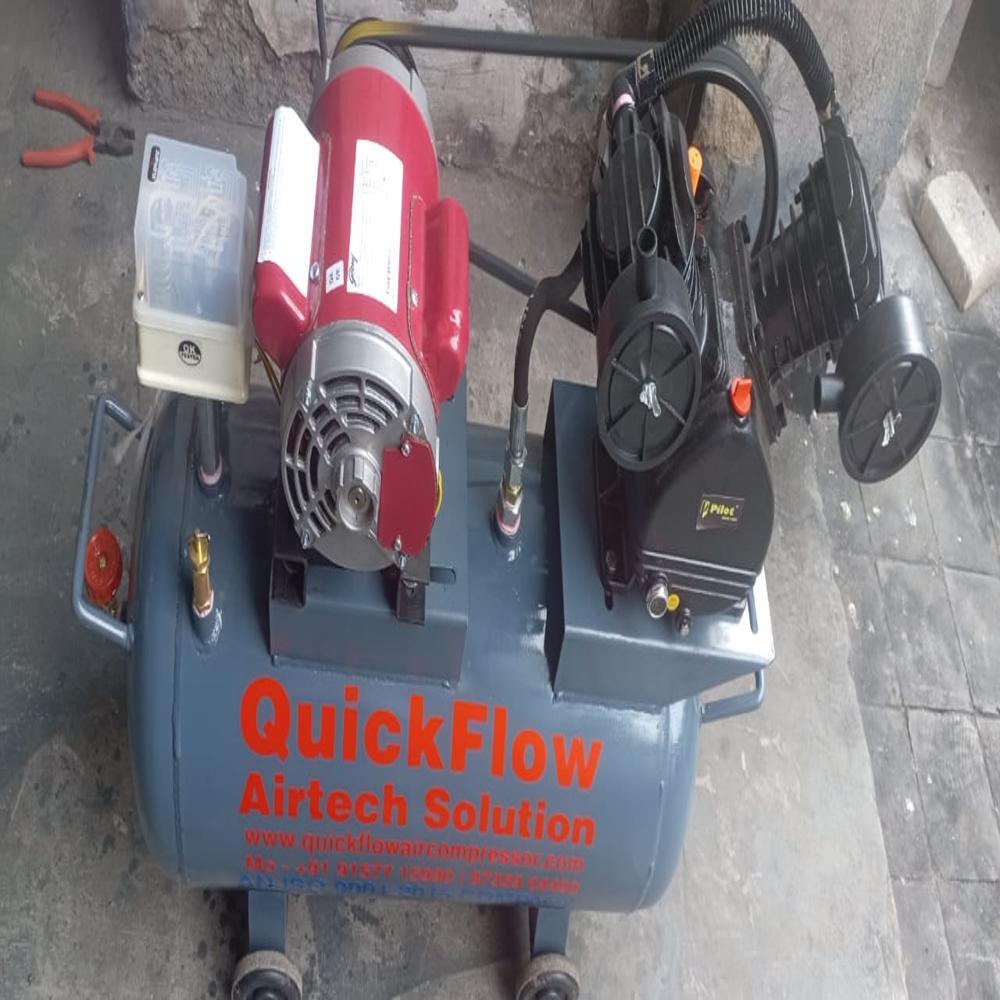 Reciprocating Air Compressor 1Hp- 5-Liter- Dubble Piston - Three Phase - Air Flow Capacity: 50 Liter (L)