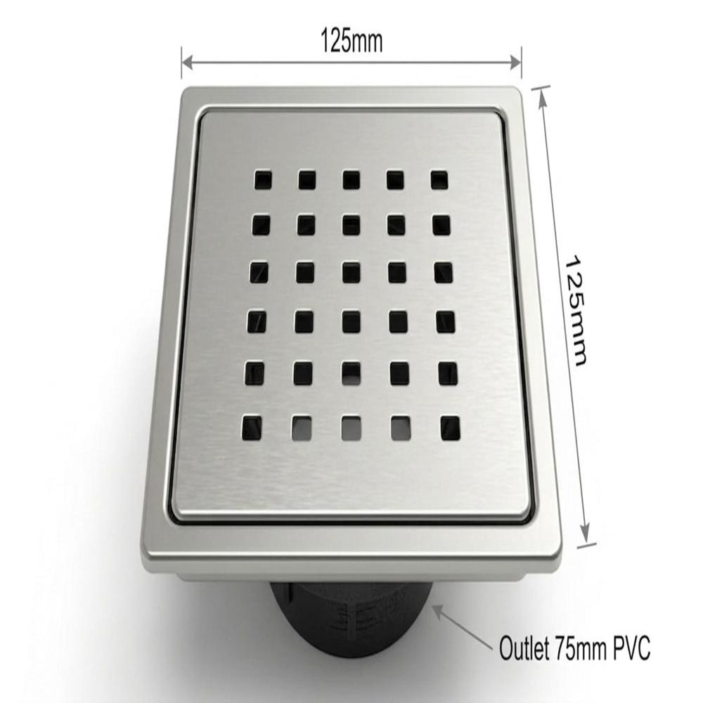 Square Floor Grating With pvc Trap
