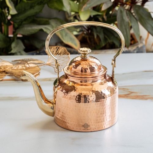 Tea Set ( 3 Pcs Set )-la Coppera Sauce Pan Brass Handle No. 1